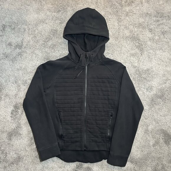 LULULEMON Fleece Be True Hoodie Jacket Womens 8 Black Full Zip - Picture 1 of 12